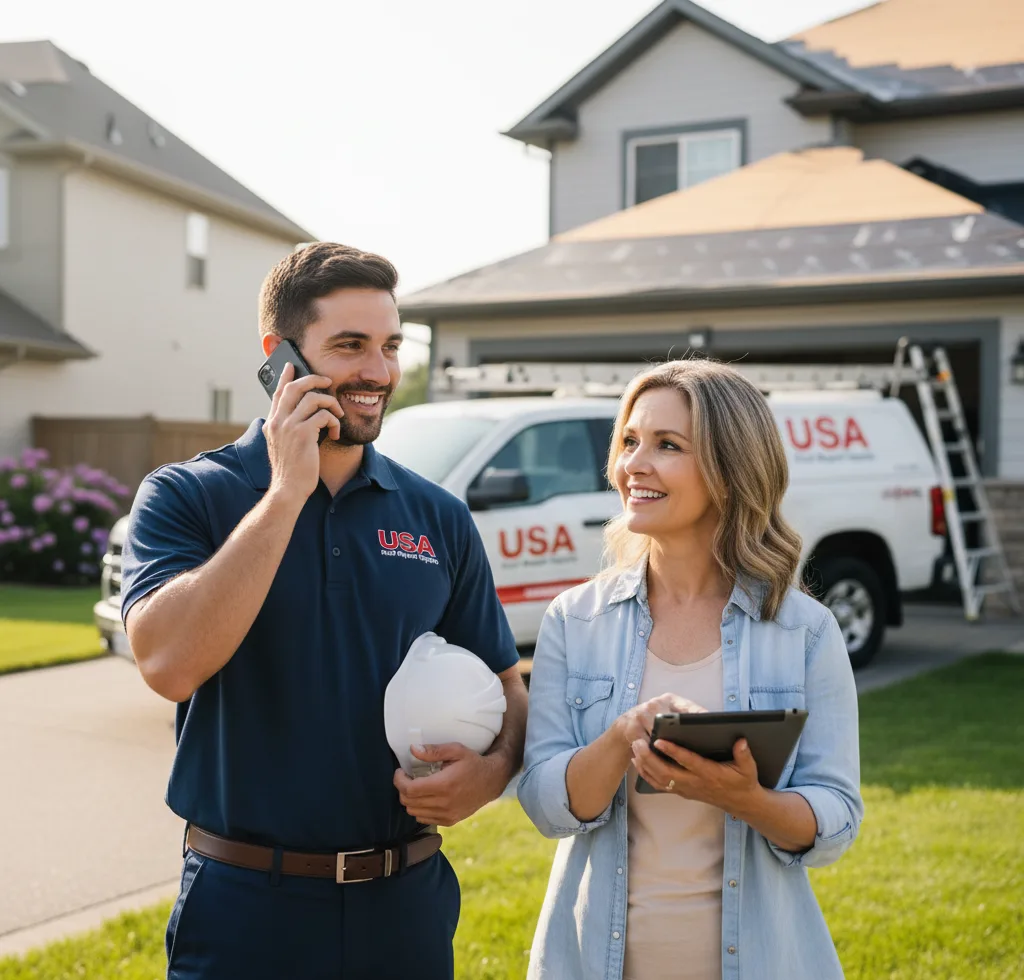 USA Roof Repair Experts customer support in Arab